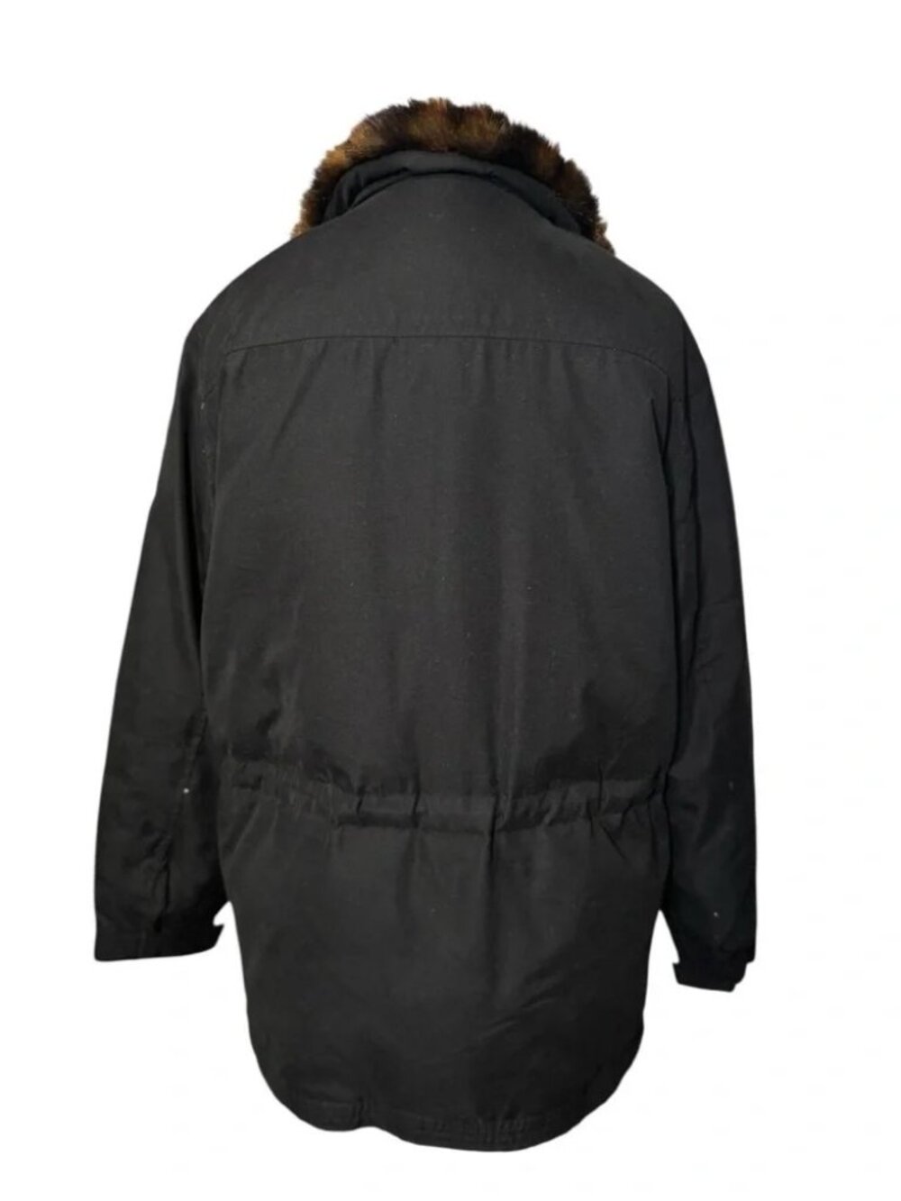 Lauren Ralph Lauren Ski Down Feather Black Parka Coat Faux Fur Size - Picture 7 of 8